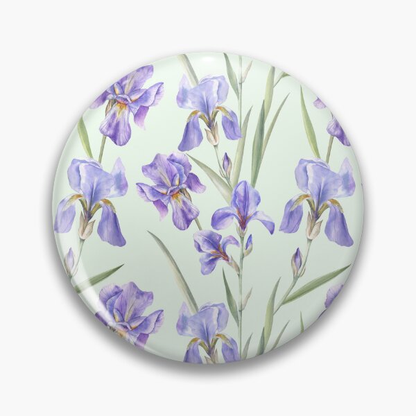 Item preview, Beautiful Irises on Spring-Green designed and sold by Flowersforbear.