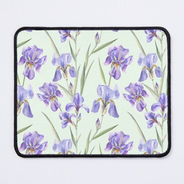 Item preview, Beautiful Irises on Spring-Green designed and sold by Flowersforbear.