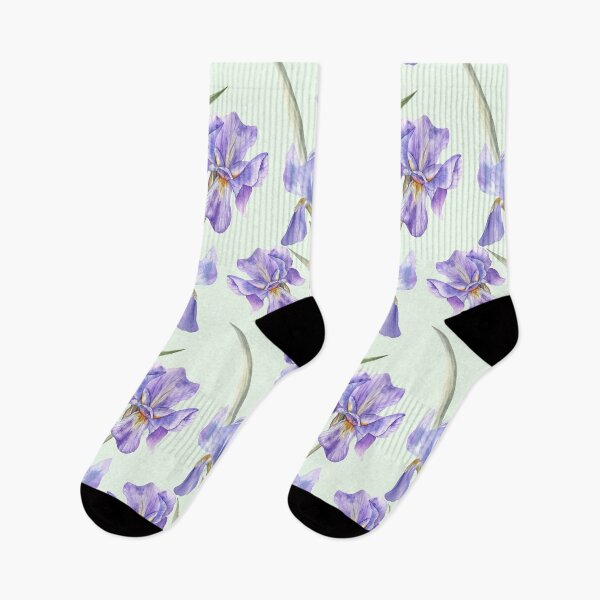 Item preview, Beautiful Irises on Spring-Green designed and sold by Flowersforbear.