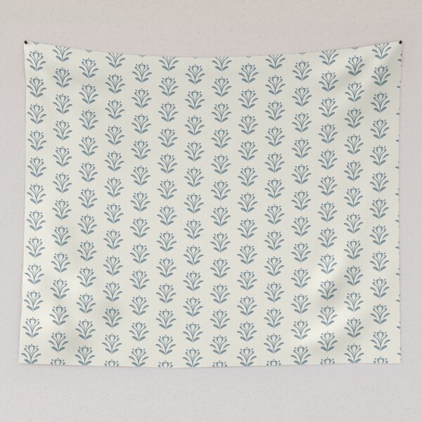 Item preview, Blue flower tiles designed and sold by rhino-rose.