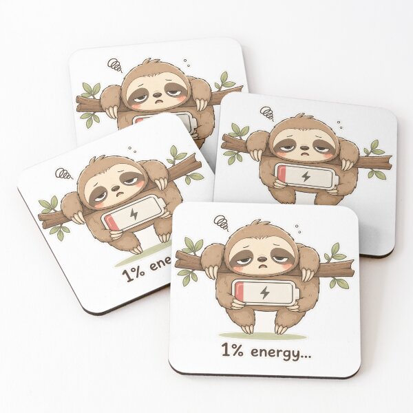 Item preview, Sloth Low Battery Energy Cute Mood designed and sold by Sadia  Jannat.