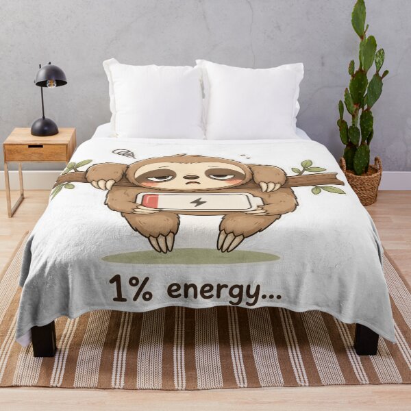 Item preview, Sloth Low Battery Energy Cute Mood designed and sold by Sadia  Jannat.