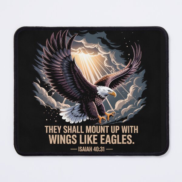 Item preview, Majestic Eagle of Strength – Isaiah 40:31 Christian Faith T-Shirt designed and sold by Lydia's Faith & Nature Art.