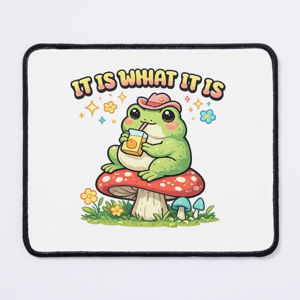 Item preview, It Is What It Is Cowboy Frog On Mushroom Meme designed and sold by LumePrint.