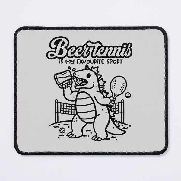 Item preview, Beer Tennis Is My Favourite Sport - Funny Godzilla Dinosaur Beach Tennis designed and sold by NemiMakeit.