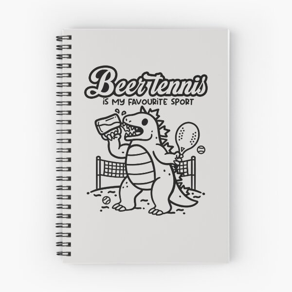 Item preview, Beer Tennis Is My Favourite Sport - Funny Godzilla Dinosaur Beach Tennis designed and sold by NemiMakeit.