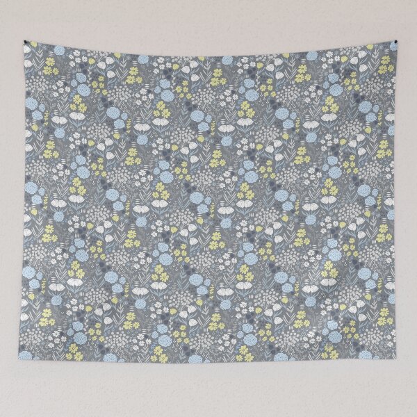 Item preview, Esparcir flores botánicas de mantequilla y azul designed and sold by Butterfly & Daisy Design Studio.