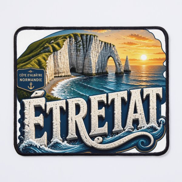 Item preview, Etretat Coastal Cliffs Souvenir designed and sold by Imaginarium of Chaos falcon88 .