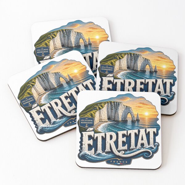 Item preview, Etretat Coastal Cliffs Souvenir designed and sold by Imaginarium of Chaos falcon88 .