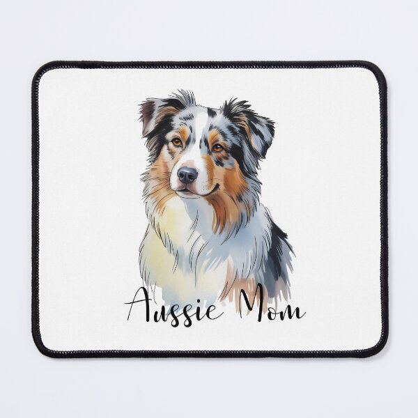 Item preview, Australian Shepherd Portrait – Cute Aussie Dog Illustration for Dog Lovers designed and sold by ArcticFoxStudio.