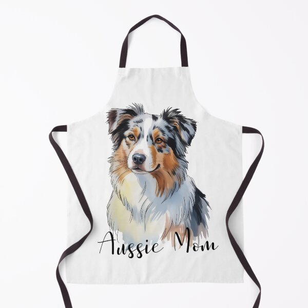 Item preview, Australian Shepherd Portrait – Cute Aussie Dog Illustration for Dog Lovers designed and sold by ArcticFoxStudio.