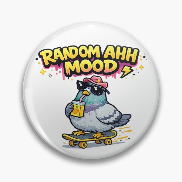 Aperçu de l'œuvre Pigeon Skateur Random Ahh Mood Mème créée et vendue par LumePrint.