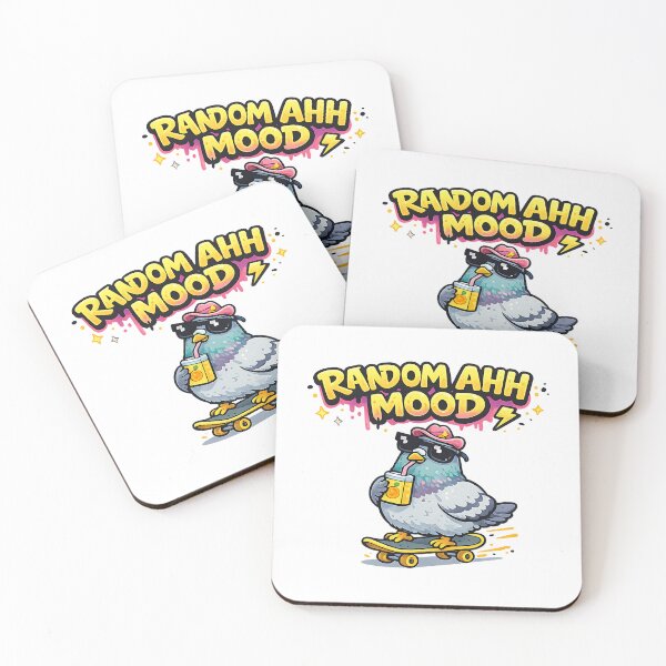 Artikelvorschau, Skateboard Taube Random Ahh Mood Meme entworfen und verkauft von LumePrint.