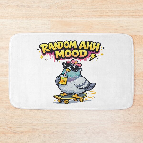 Artikelvorschau, Skateboard Taube Random Ahh Mood Meme entworfen und verkauft von LumePrint.