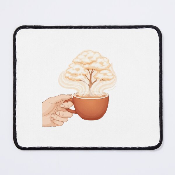 Item preview, Coffee Mug Tree Steam Illustration designed and sold by AbanoubStore.
