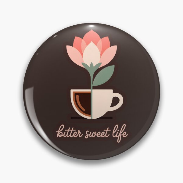 Item preview, Bitter Sweet Life – Minimalist Coffee Cup Flower Art, Duality Illustration designed and sold by Montodesign.