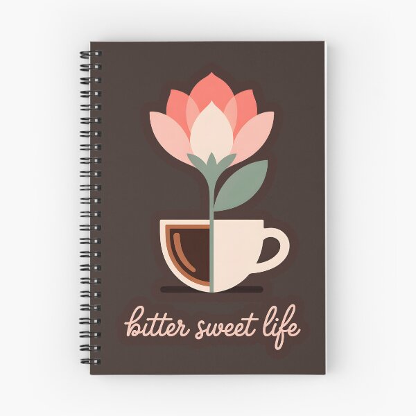 Item preview, Bitter Sweet Life – Minimalist Coffee Cup Flower Art, Duality Illustration designed and sold by Montodesign.