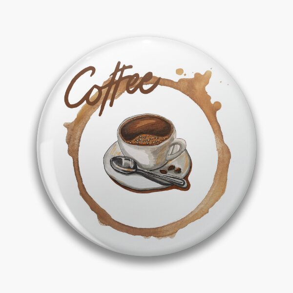 Artikelvorschau, Aquarell-Espressotasse & Kaffeering-Kunst entworfen und verkauft von HBBS DESIGNS.