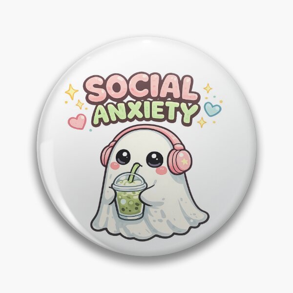Item preview, Social Anxiety Kawaii Ghost with Matcha Boba Meme designed and sold by LumePrint.