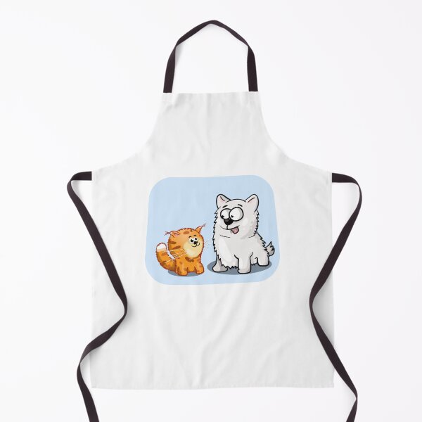 Item preview, Cute Ginger Cat and Fluffy White Dog Best Friends designed and sold by Pani Kara.