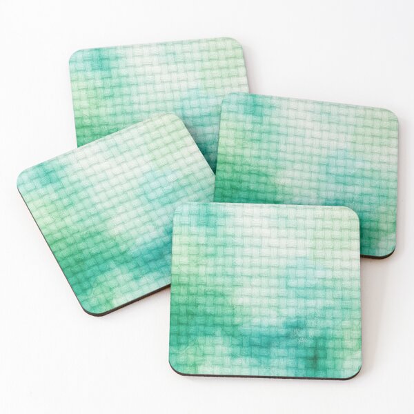 Item preview, Mint Emerald Waffle Textile Watercolor designed and sold by frumixart.