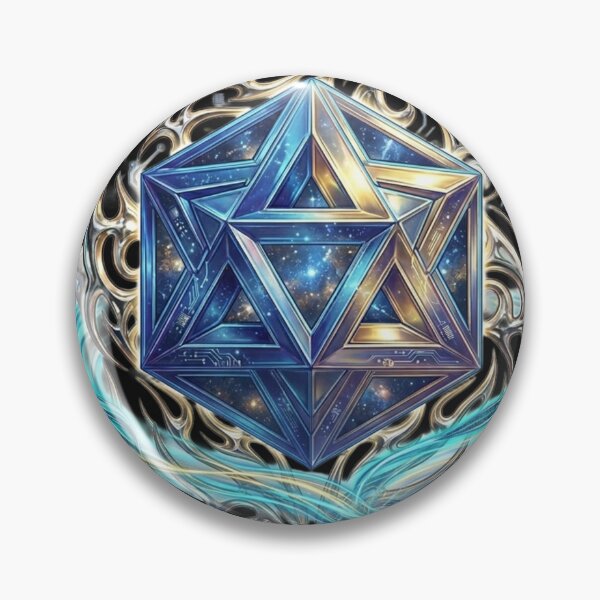 Item preview, Cosmic D20 Dice Sacred Geometry Galaxy Art designed and sold by RoyalDeluxGo.
