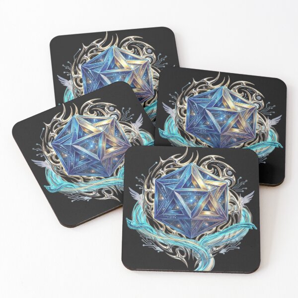Item preview, Cosmic D20 Dice Sacred Geometry Galaxy Art designed and sold by RoyalDeluxGo.