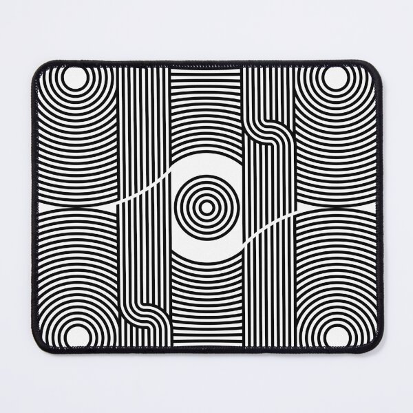 Item preview, Deco Eye – Black and White Geometric Line Pattern, Optical Art Design designed and sold by Helmina Groper.