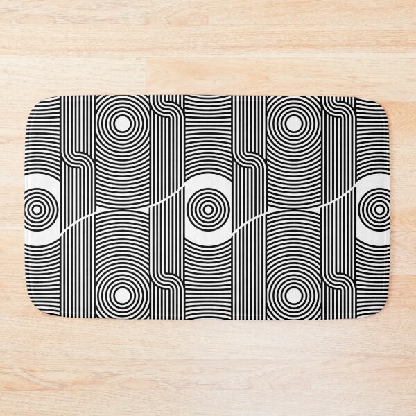 Item preview, Deco Eye – Black and White Geometric Line Pattern, Optical Art Design designed and sold by Helmina Groper.