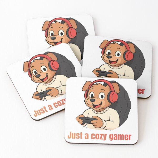 Item preview, Cozy Gamer Dog with Headphones Cute Gaming Cartoon designed and sold by SVenterprises.