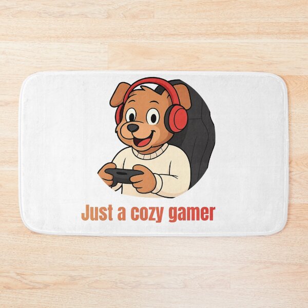 Item preview, Cozy Gamer Dog with Headphones Cute Gaming Cartoon designed and sold by SVenterprises.