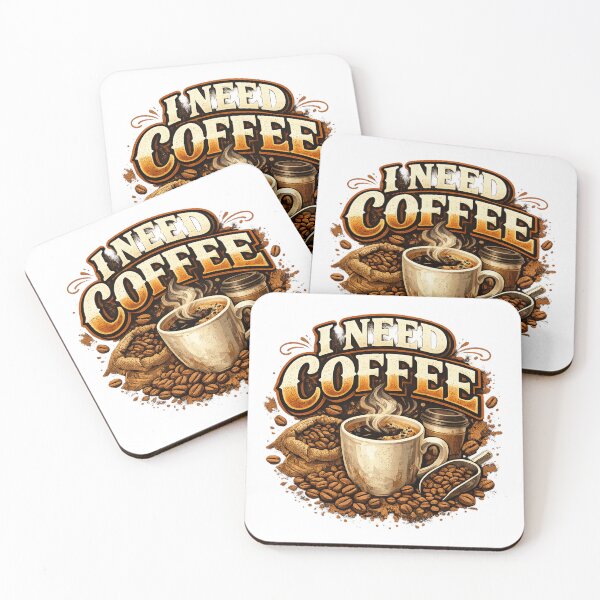 Item preview, I Need Coffee designed and sold by Caffeine & Chaos.