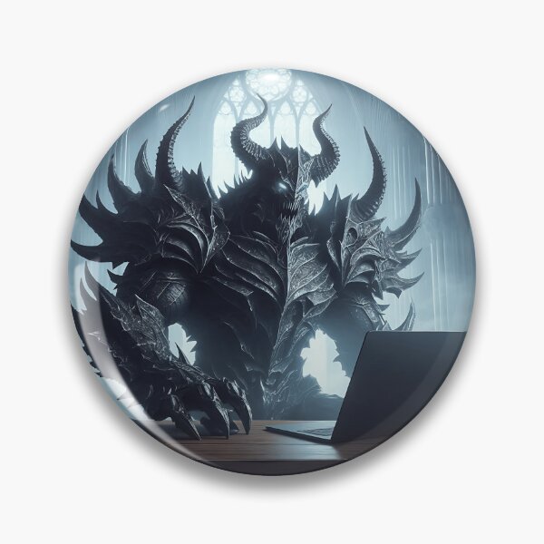 Item preview, Dark Knight at Office Desk WFH IT Humor designed and sold by breveindu.