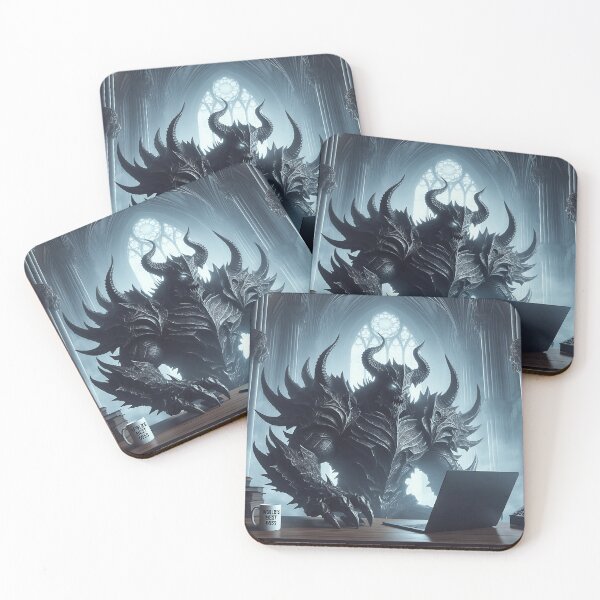 Item preview, Dark Knight at Office Desk WFH IT Humor designed and sold by breveindu.