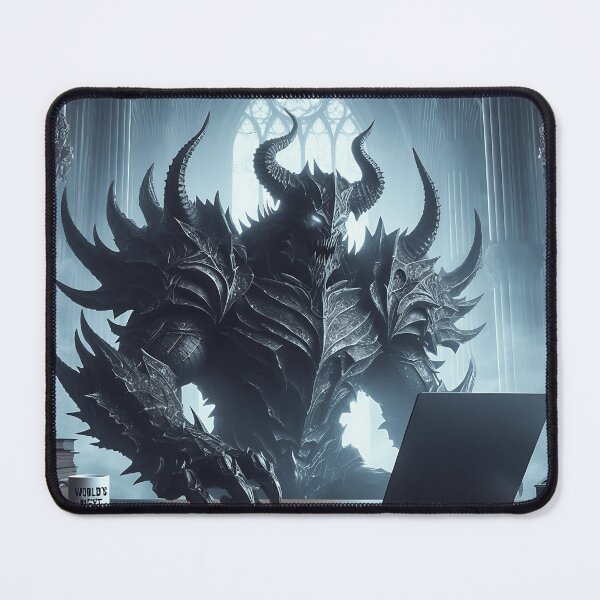 Item preview, Dark Knight at Office Desk WFH IT Humor designed and sold by breveindu.