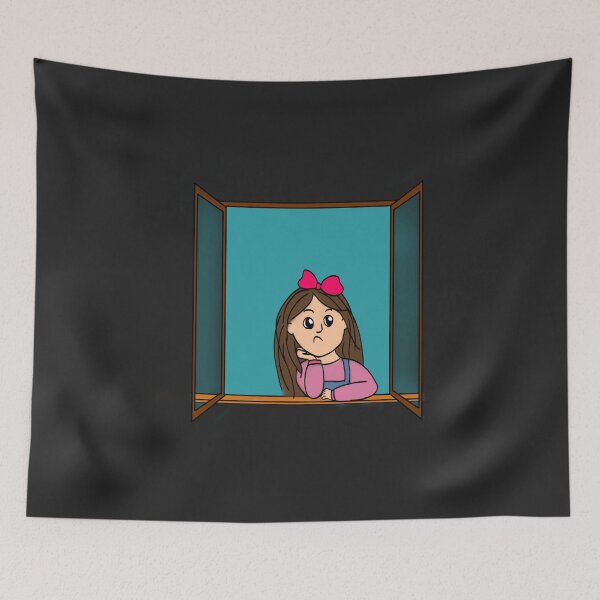 Item preview, Cora, the girl who defied the wind. Black background 2 designed and sold by Darlenehb.