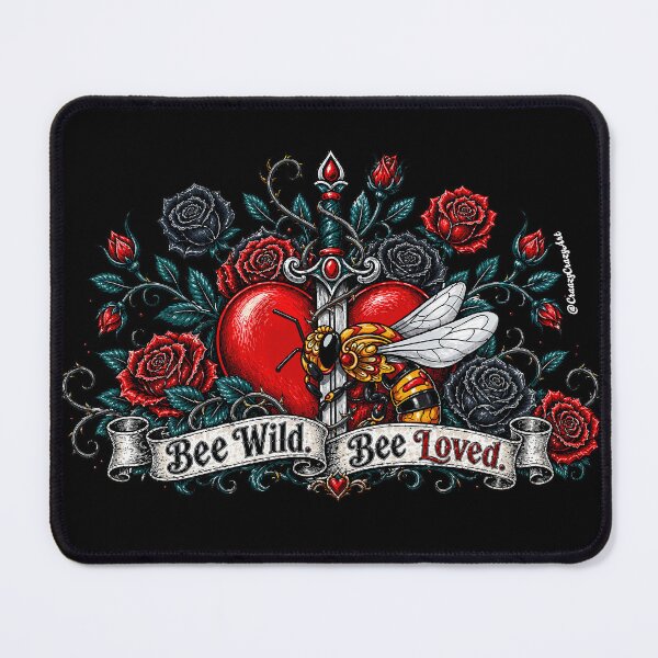 Item preview, Bee Wild. Be Loved. | Romantic Busy Bee Gift | Sticker for Daily Heroes designed and sold by CraazyCrazyArt.
