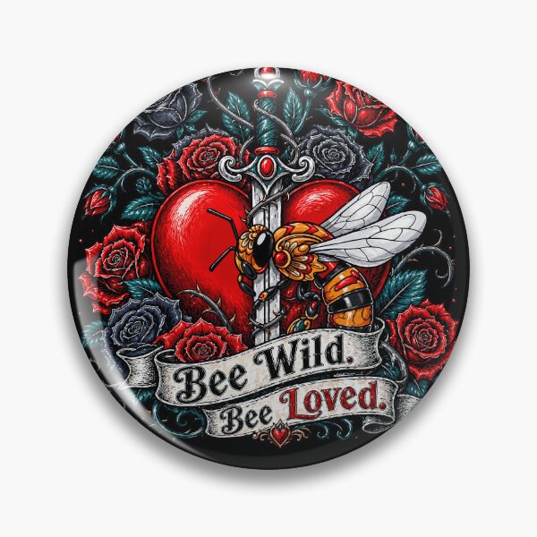 Item preview, Bee Wild. Be Loved. | Romantic Busy Bee Gift | Sticker for Daily Heroes designed and sold by CraazyCrazyArt.