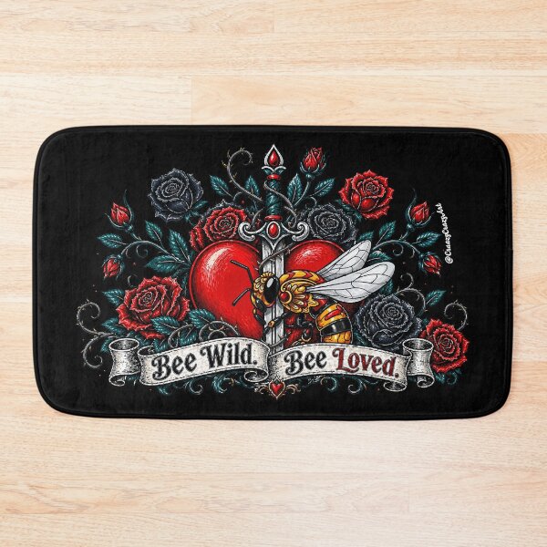 Item preview, Bee Wild. Be Loved. | Romantic Busy Bee Gift | Sticker for Daily Heroes designed and sold by CraazyCrazyArt.