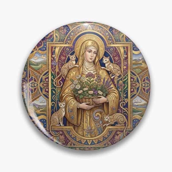 Item preview, Saint Gertrude of Nivelles with cats. designed and sold by Natalia-Vlad.