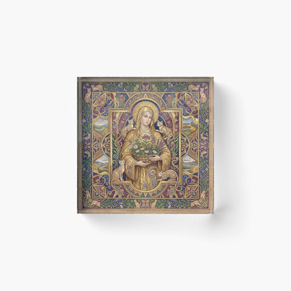 Item preview, Saint Gertrude of Nivelles with cats. designed and sold by Natalia-Vlad.