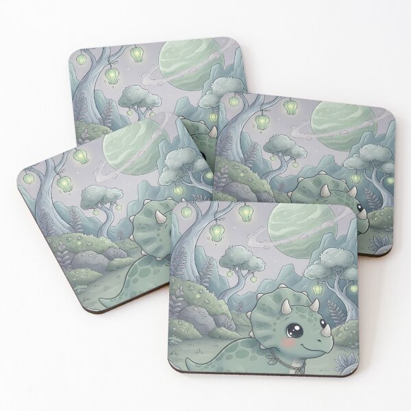 Item preview, Cute Baby Triceratops on Alien Planet designed and sold by LunarVault.