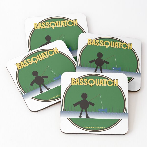 Aperçu de l'œuvre Bassquatch Funny Bigfoot Bass Fishing Sticker créée et vendue par start-tool.