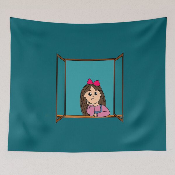 Item preview, Cora, the girl who defied the wind. Blue background 2 designed and sold by Darlenehb.