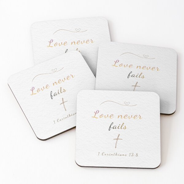 Item preview, Love Never Fails - 1 Corinthians 13:8 Bible Verse Scripture Art designed and sold by Très Joli Brothers.