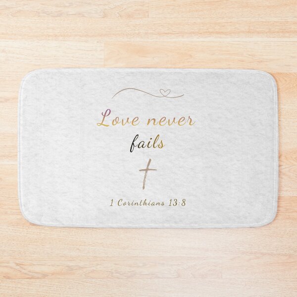 Item preview, Love Never Fails - 1 Corinthians 13:8 Bible Verse Scripture Art designed and sold by Très Joli Brothers.