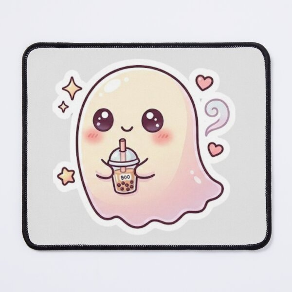 Item preview, Boo! Cute Kawaii Ghost Drinking Boba Tea designed and sold by DanniJordan.