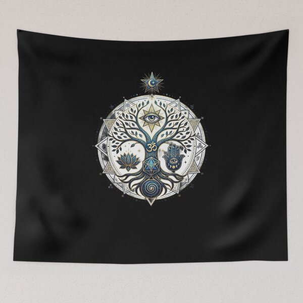 Item preview, Mystic Tree of Life Mandala Spiritual Symbols designed and sold by RoyalDeluxGo.