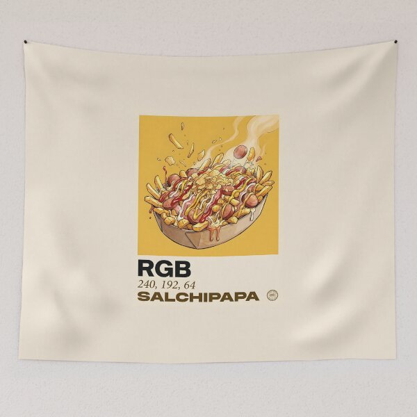 Item preview, Colombian Salchipapa — Colombian Street Food Art | Potatoes with Sausage designed and sold by ColombianaShop.