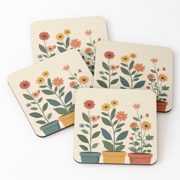 Item preview, Garden Illustration of Flower Pots designed and sold by jugglingelephant.